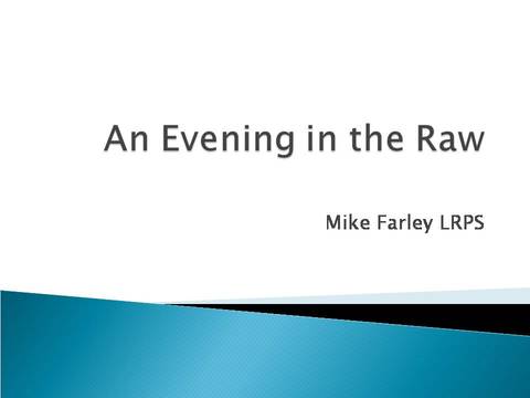 Evening in the Raw title slide
