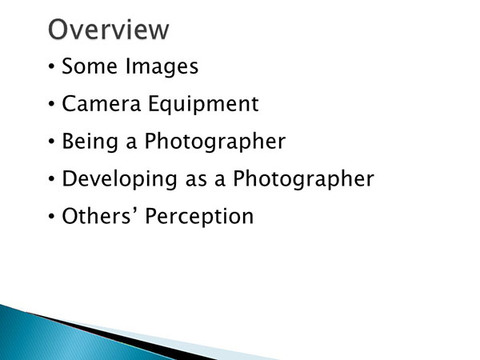 On Photography overview slide